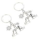 TOGEVAL 2 Stück Teiliges Schlittschuh Schlüsselanhänger Langlebige Bag Hanging Decors...