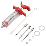 ZITFRI Marinierspritze Set inkl, Fleischspritze 30ml, 3 Nadeln, 1...
