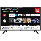Antteq AG32H3 TV 32 Zoll(Fernseher 80cm) Smart TV, LED HD Ready, Voice...