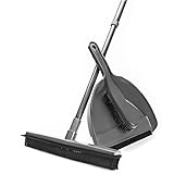 Peggy Perfect Gummibesen Rubber Broom Set. Teleskopbesen mit Abzieher & Kehrgarnitur....