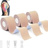 3 Rollen Kinesiologie Tape (5m x 5cm), Profi Kinesiotapes Physio Tape Sport Tape Set,...