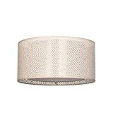 Lindby Deckenleuchte Ø 40 cm, Deckenlampe Textil, Kunststoff Rattanlook, 1x E27, ohne...