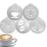 Kaffeeschablonen aus Edelstahl, Kaffee-Dekorationsschablone, Barista,...