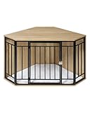 EUGAD Ecke-Hundekäfig für Zuhause, Hundehütte Indoor, Hundehaus für drinnen, Hundebox...