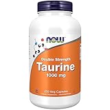 Now Foods, Double Strength Taurine, 1.000mg, 250 vegane Kapseln, Laborgeprüft,...