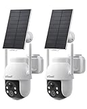 ieGeek 2K WLAN-Kamera für den Außenbereich, kabellos, batteriebetrieben, 360° PTZ,...