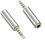 Aiivioll 2 Pack 2.5mm Male to 3.5mm Female Audio Adapter Gold Plated Aux...