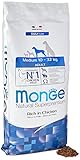 Monge Natural Superpremium ADULT RICH IN CHICKEN, Hundefutter für alle Rassen...