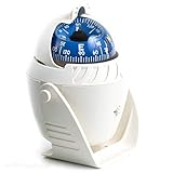wellenshop Bootskompass 12V LED Beleuchtet mit Sonnenschild 5° Skalierung Weiß...
