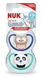 NUK Space Baby Schnuller | 6-18 Monate | Schnuller mit extra Belüftung | BPA-freies...