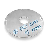 mocisa Universal BBQ Grillplatte 80 cm | Feuerplatte | Fassgrill | Kugelgrill | Ø80 cm...