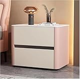 Nachttisch aus Holz mit Schublade, modernes Kunstleder-Finish, platzsparendes Design, 50 x...