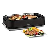 Klarstein Köfte Elektrogrill (1500 Watt, rauchfreier Tischgrill, Grillflächen...