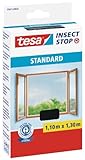 tesa Insect Stop STANDARD Fliegengitter für Fenster - Insektenschutz zuschneidbar -...