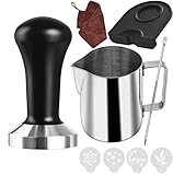 51mm Kaffee Tamper Set 304 Edelstahl Base Kaffeepresse für Siebträgermaschine...