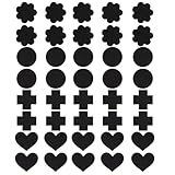 Nipple Cover, 20 Paar Nippelpads Sexy Schwarz Nipple Cover Kreuzform und Herzform,...