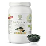 NurBio® Spirulina Presslinge 1 kg, extra kleine Tabletten à 250 mg, grünes Superfood,...