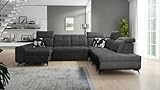 Generisch Ecksofa Buffalo X mit Schlaffunktion (Links) – Graphit – Sofa mit Bettkasten...