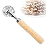 Amusingtao Teigrädchen, Teigrad Gewellt, Gezähnter Teigrad Einzelner, Pasta Cutter...