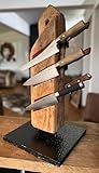 Magnetischer Messerblock aus Massivholz, Vintage-Design, 3 Messerschlitze mit...