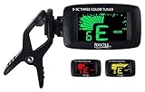 Rocktile 5-3C Three Color Clip-Tuner - Chromatisches Stimmgerät zum Anklemmen - Sehr gut...