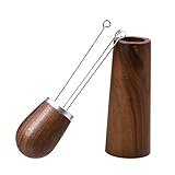 Mobestech Espresso Needle Stirrer mit Walnuss Holzgriff und Stand Langlebiges Kaffeepulver...