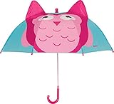 Playshoes Mädchen Regenschirm Eulen 448599, 15 - Türkis, Einheitsgröße