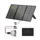 Solarpanel Faltbar, 100W Solarmodul mit ETFE Monokristalline Solarzelle für Powerstation,...