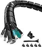 shinfly 2 x 1.5m Kabelschlauch Selbstschließend Schwarz, Durchmesser 16mm+22mm...