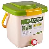 ensecoo 12L Kompost BehäLter Recyceln Composter BelüFteter Kompost BehäLter PP...