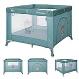 Lorelli Baby Laufstall Playground, kleiner Laufgitter 100x100 cm, Absperrgitter...
