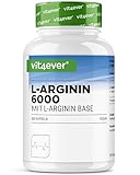 L-Arginin - 365 Kapseln - 6000 mg reines L-Arginin pro Tagesdosis - Hergestellt durch...
