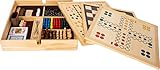 small foot Spielesammlung, mit 20 klassischen Gesellschaftsspielen in massiver Holzkiste,...