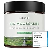BIO Moossalbe gegen Falten - TESTSIEGER 2023 Vergleich.org - Naturkosmetik - 1% Hyaluron,...