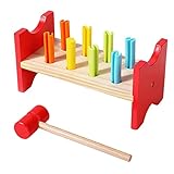 Harilla Klopfbank Holzspielzeug Frühes Lernen mit Mallet Lernspielzeug Feinmotorik...