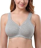 DotVol Damen Spitze Baumwolle Bequem Größe Größen Vollschallen Ohne Bügel BH(80B,...