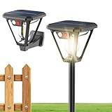 Solar-Wandleuchten – Solar-Bodenleuchte, LED-Deckenleuchte mit Bewegungssensor | Runde,...