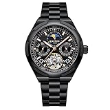 MERYAL Mode Herren Uhren Automatisch Mechanisch Uhren Mit Edelstahl-Armband Leuchtende...
