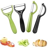 4er Universalschäler Set, Gemüseschäler 4 pcs Universalschäler Edelstahl...