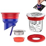 2 Stück Geruchsverschluss Dusche WISIRENT, 33-52mm Geruchsverschluss Bodenablauf Keller...