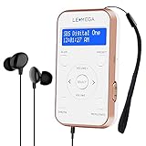 LEMEGA PR1 Pocket DAB/DAB+/FM Digitalradio, tragbares Radio im Sportdesign mit Kopfhörer,...