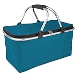 ONVAYA® Einkaufskorb faltbar mit Kühlfunktion | schwarz / gelb / blau |...