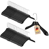 Intirilife Kleiderbügel in UNIVERSAL SCHWARZ - 40 Stück breite Kleiderbügel aus...