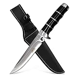 by GER-SABER Jagdmesser festehende Normal Klinge inkl. Gürtelholster 31,5cm Einhandmesser...