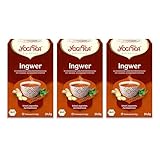 Yogi Tea - Ingwer, Ayurvedischer Bio Gewürz- und Kräutertee, natürlich koffeinfrei,...