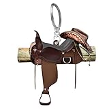 Gesuter Sattelschlüsselanhänger, Reitpferd-Schlüsselanhänger, flacher Sattelanhänger...