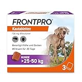FRONTPRO Hund XL - Kautablette gegen Zecken & Flöhe (große Hunde 25 bis 50 kg)...