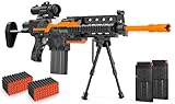 Elektrisches Spielzeuggewehr für Nerf Sniper mit Zielfernrohr, 3 Modi, wiederaufladbar,...