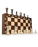 ChessEbook Schachspiel - Hochwertiges Schachbrett aus Holz - Chess Board Set klappbar -...