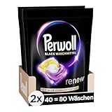 Perwoll Renew Caps Schwarz & Faser Waschmittel (80 Wäschen), sanft reinigende...